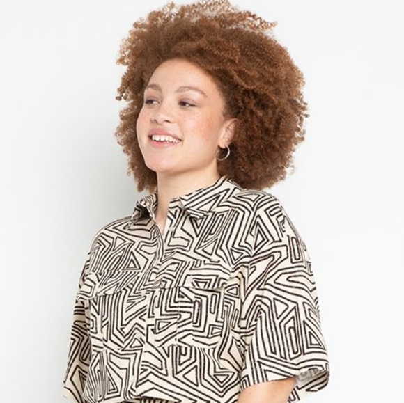 Eloquii size 18 Easy Cargo Button Down Shirt - Picture 2 of 3